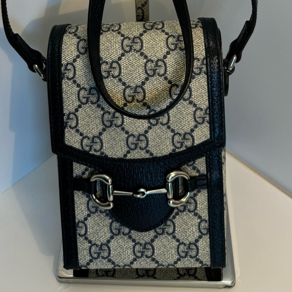 Gucci Horsebit 1955 Mini Bag - Blue.